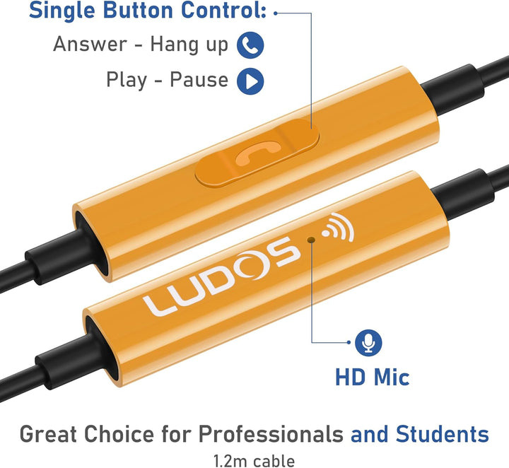 LUDOS OMNITONE Auriculares con cable in-ear, Garantía de 5 años, Au...