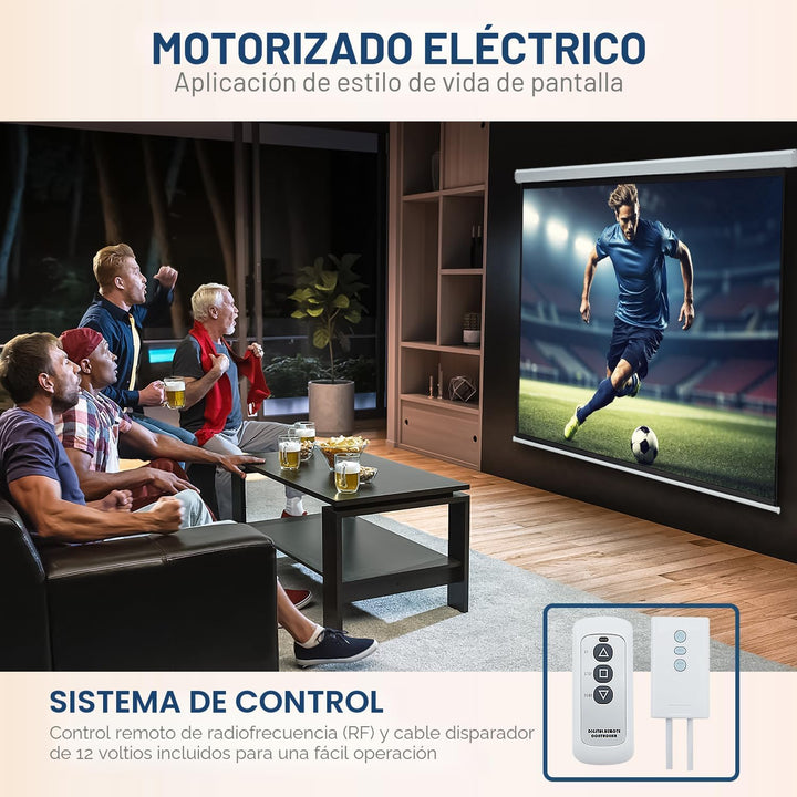 YODOLLA 150" Pantalla de Proyector Motorizada 16:9, Pantalla de...