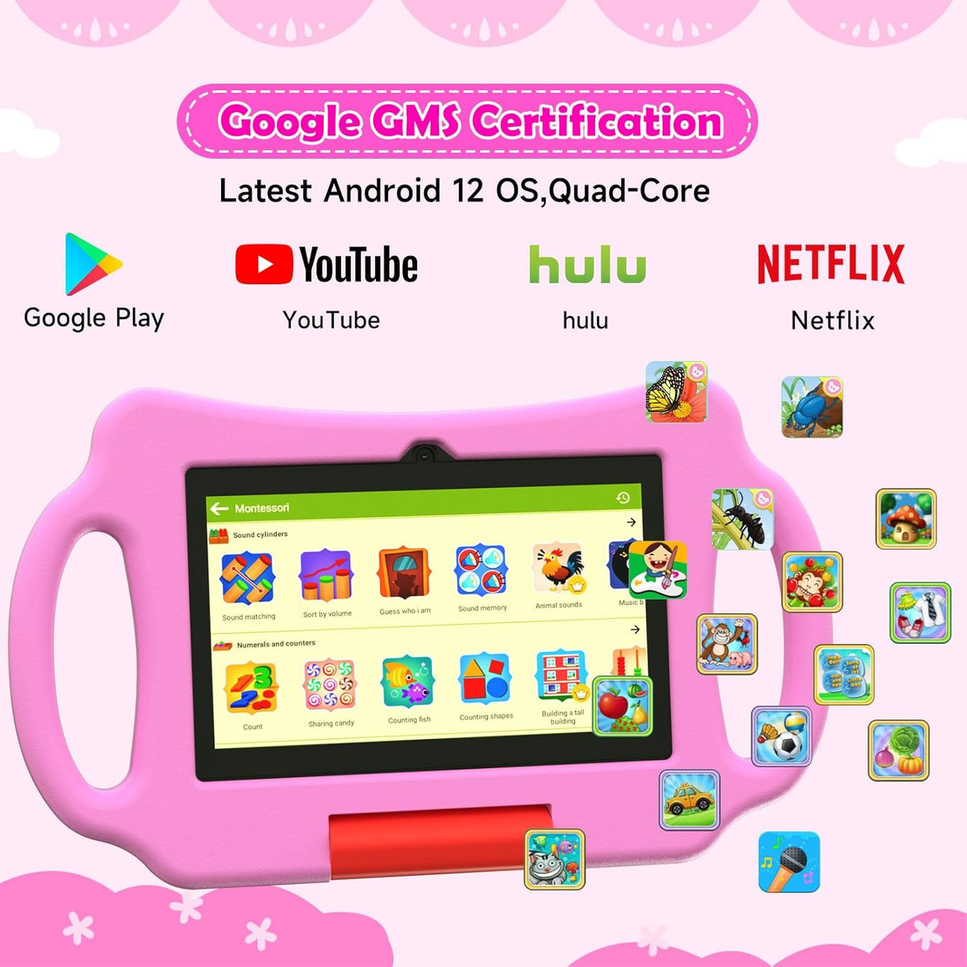 Nyxolaria Tableta para niños de 7 pulgadas Android 12.0 para niños...