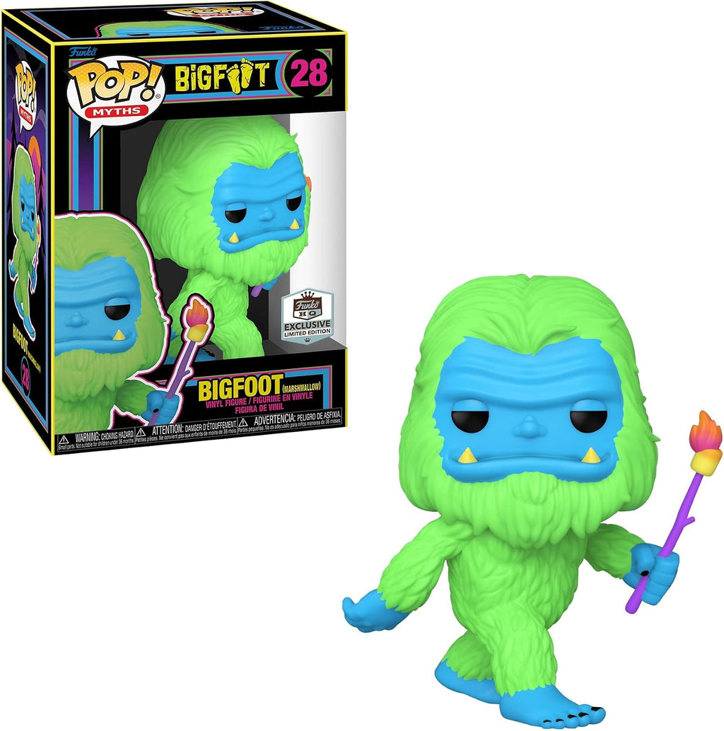 Funko 69592 Pop! Myths - Bigfoot con malvavisco HQ Blacklight Edición limitada exclusiva #28