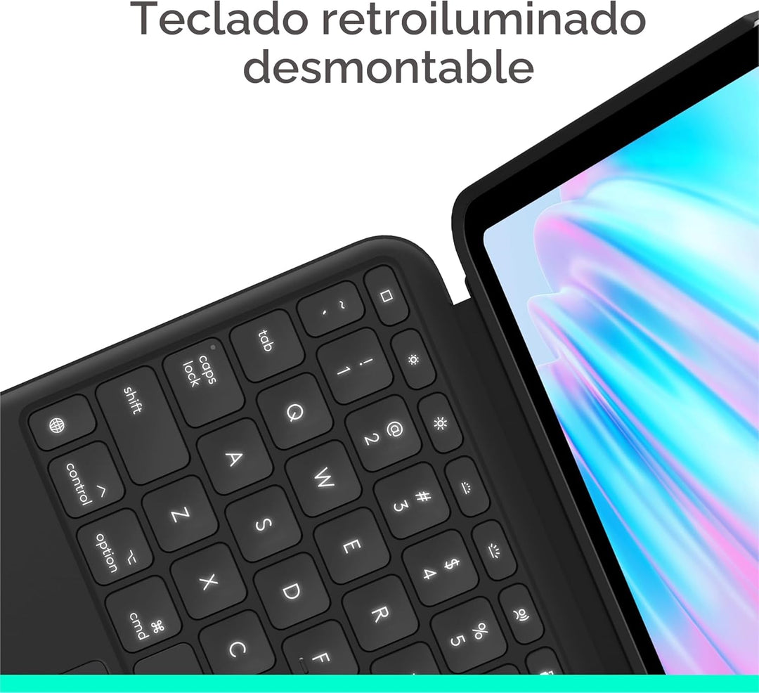 Logitech Combo Touch - Funda con teclado retroiluminado desmontable...