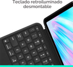 Logitech Combo Touch - Funda con teclado retroiluminado desmontable...
