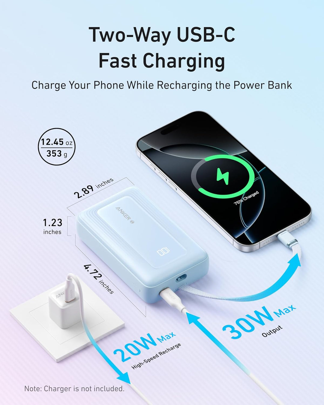 Anker Zolo Power Bank (versión actualizada 2025), cargador portátil...