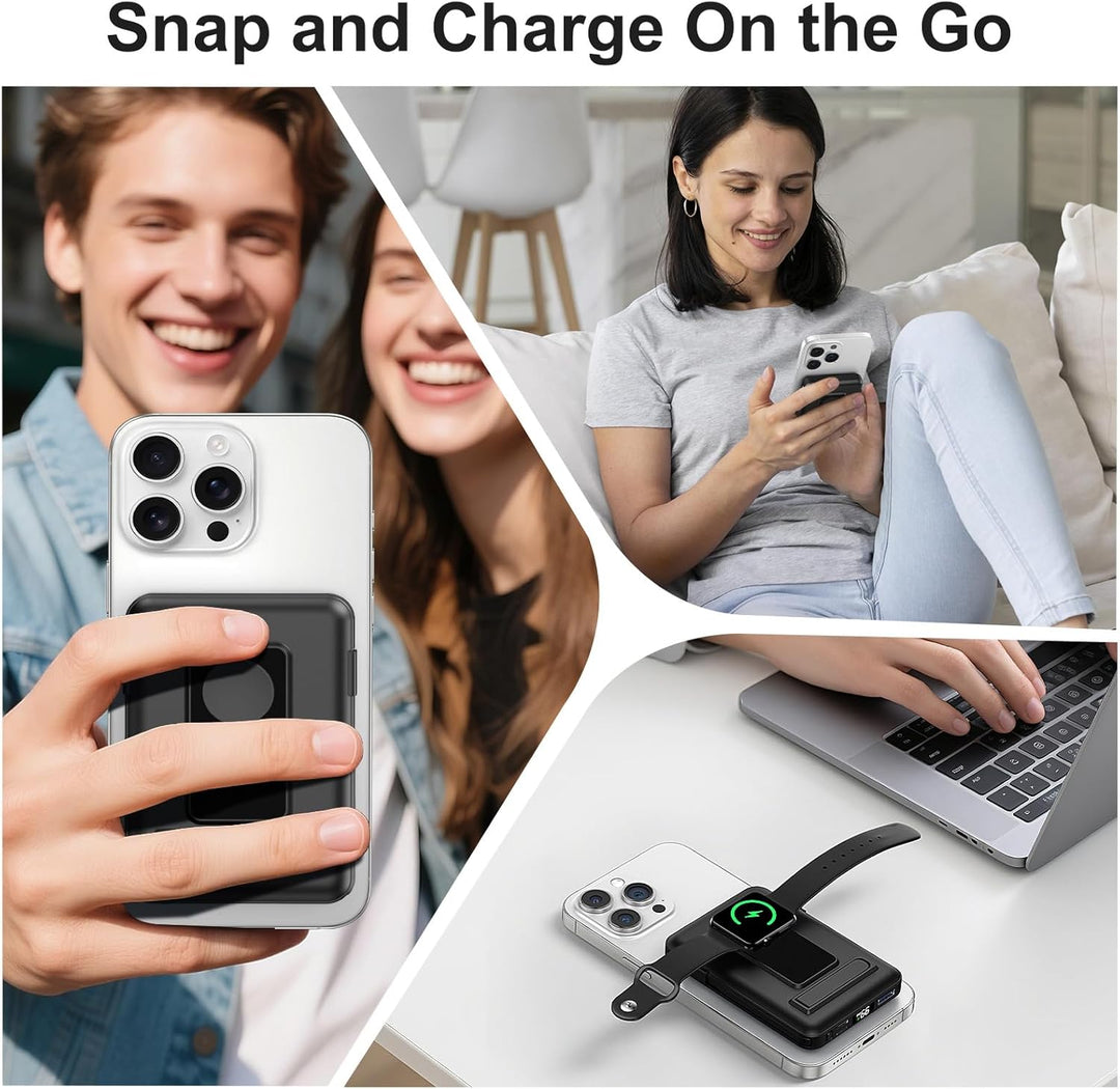 Vexnara - Cargador portátil magnético de 10000 mAh, banco de energí...