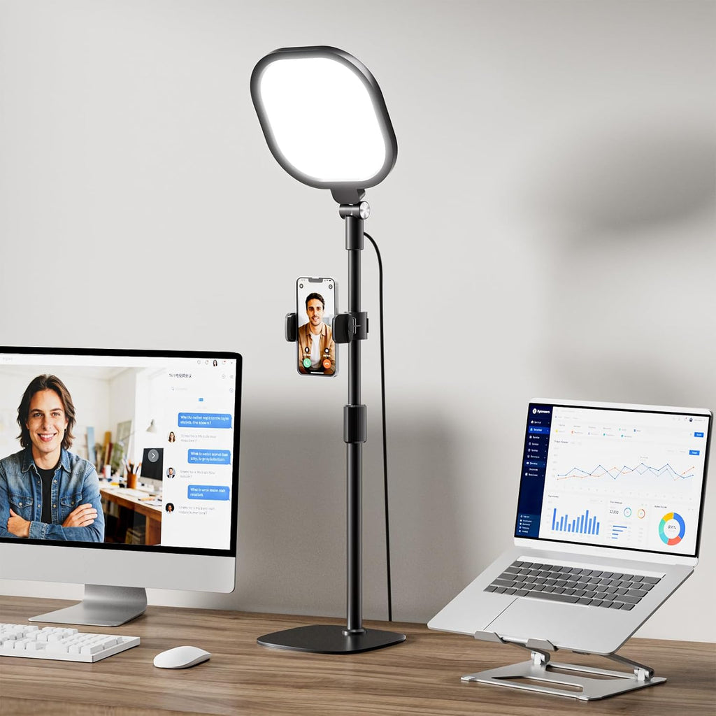 Lámpara Iluminación de videoconferencia para zoom con soporte, 30 modos, CRI>98