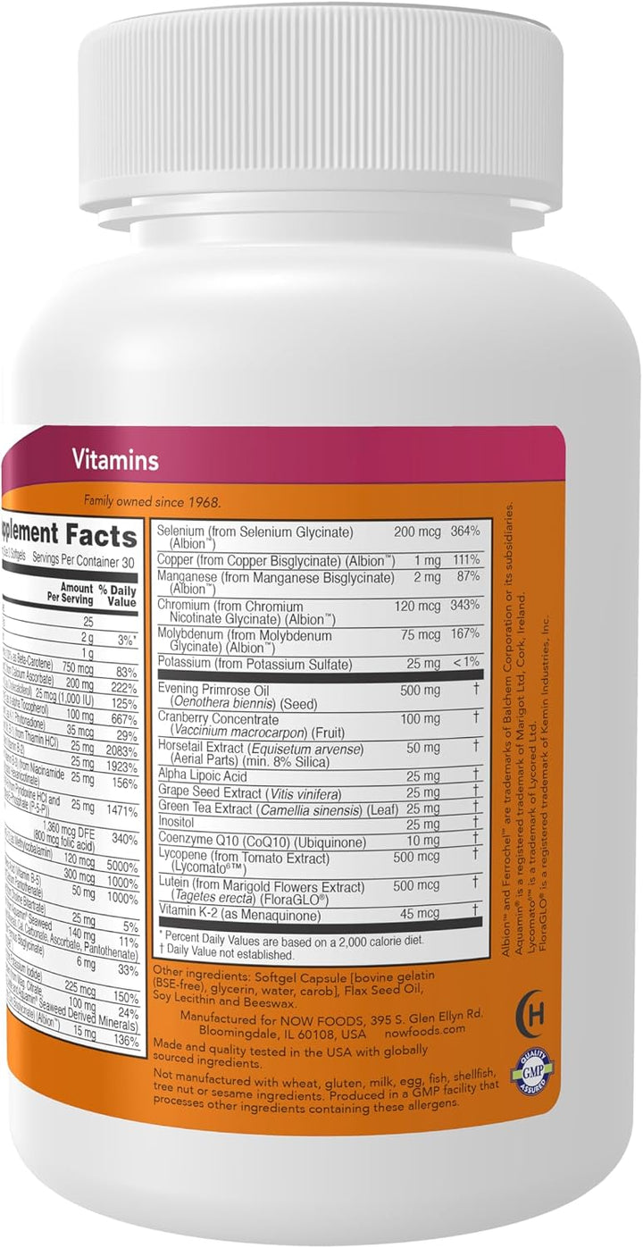 NOW Foods Suplementos, Multivitamínico Eve™ para Mujeres con Prímul...