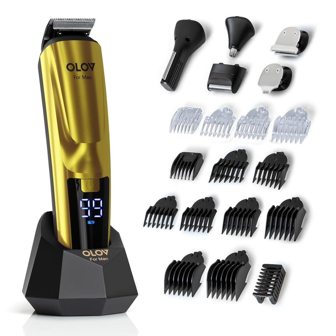 Recortadora de barba, kit de aseo para hombre de 21 piezas y cortap...