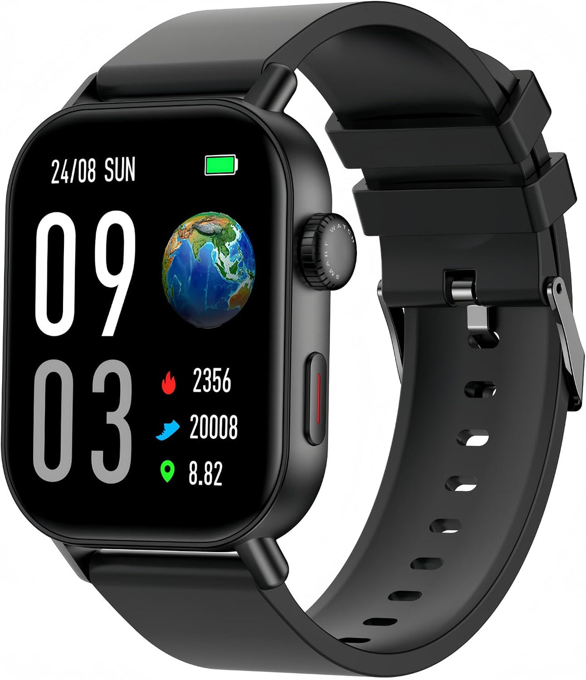 Reloj inteligente rastreador de fitness para mujeres y hombres, monitor de actividad de salud 24/7, frecuencia cardíaca, monitor de sueño, contador de pasos de calorías, pantalla curva HD de 2.01