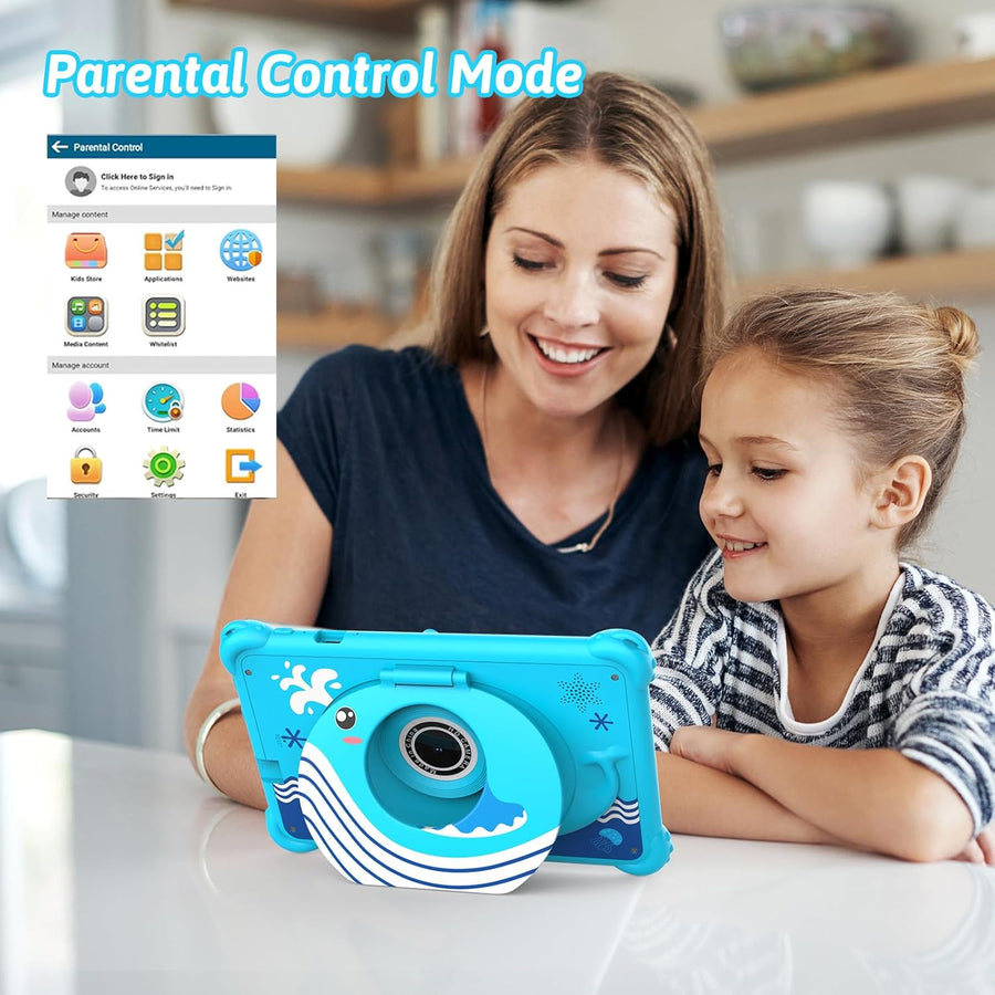 Tablet infantil de 7 pulgadas para niños pequeños, Android 12, 4 GB...