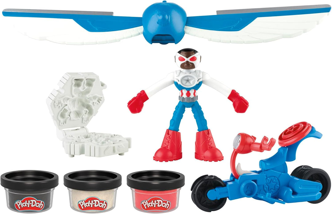 Play-Doh Marvel Capitán América Moto-Slicer Playset con