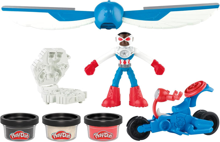 Play-Doh Marvel Capitán América Moto-Slicer Playset con