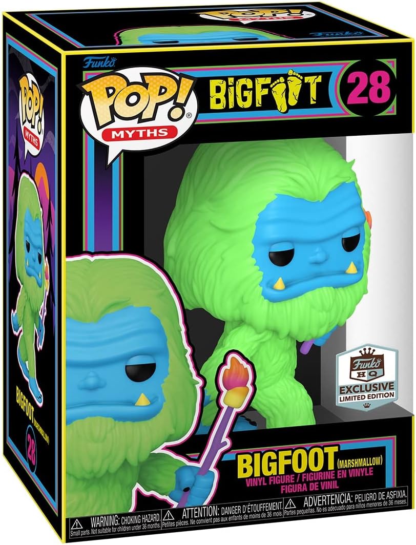 Funko 69592 Pop! Myths - Bigfoot con malvavisco HQ Blacklight Edición limitada exclusiva #28