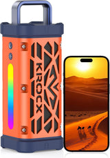 KROCX TRAVOR - Altavoz magnético de aluminio para exteriores, cuerp...
