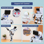 Robot de Interacción con Visión y Voz AI para Arduino Scratch Python Programación 17DOF Robot Humanoide Gran Modelo Proyecto STEM Educación Comando de Voz Caminar Bailar Autopárate Kit estándar Tonybot