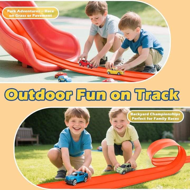 Pistas flexibles mejoradas para niños de 3 años en adelante, pista...