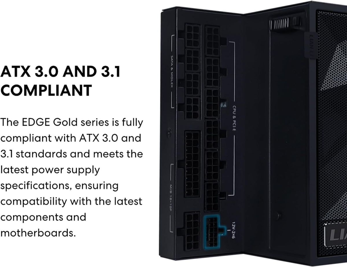 Lian Li EDGE1000W - Fuente de alimentación ATX totalmente modular d...