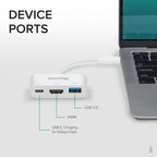 Plugable, USBC-MD103, hub USB 2.0, alimentado