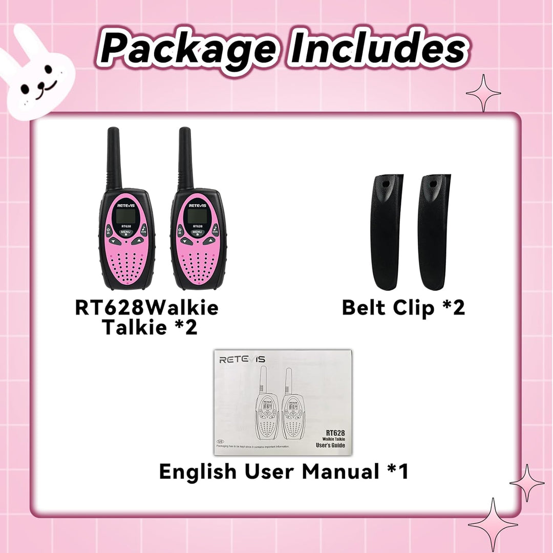 Retevis RT628 Walkie Talkies para niños, juguetes para niños de 6 a...