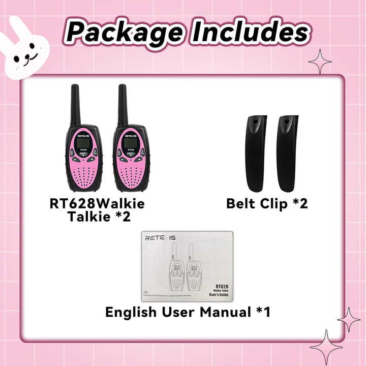 Retevis RT628 Walkie Talkies para niños, juguetes para niños de 6 a...
