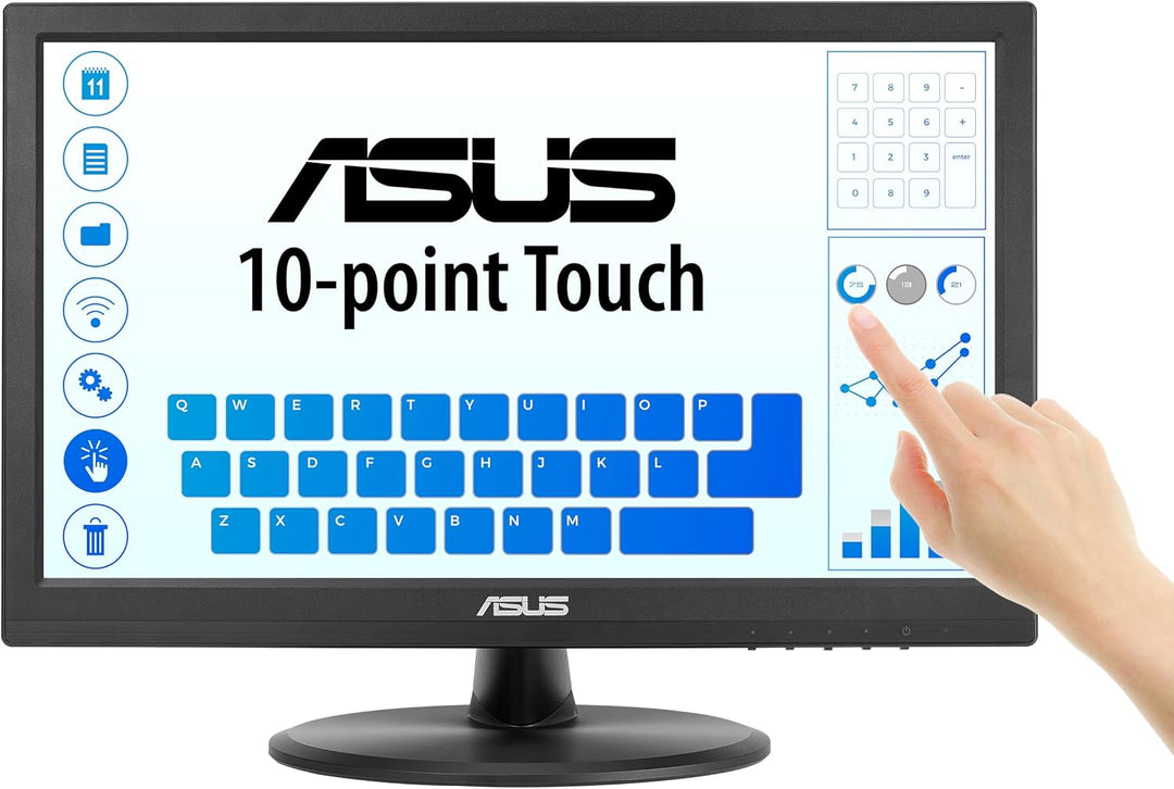 ASUS Monitor táctil 1080P de 15.6 pulgadas (VT169HE) - Full HD, pan...