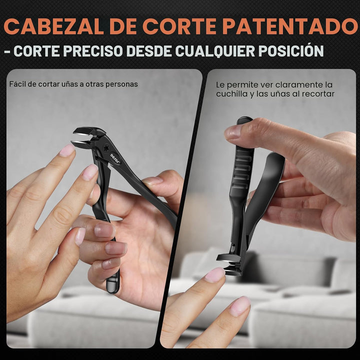 BEZOX Cortaúñas para personas mayores \u2013 Cortaúñas de mango lar...