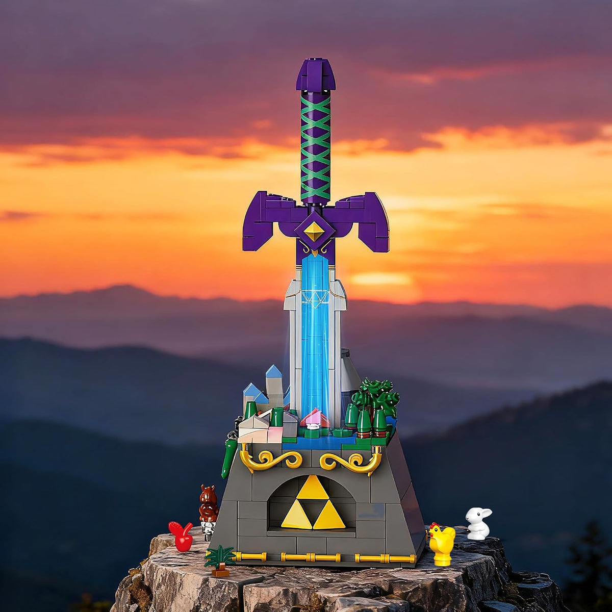 Master Sword - Juego de bloques de construcción de 455 piezas, kit de modelo de arma de héroe legendario para adultos y adolescentes, escritorio de oficina en casa, decoración de sala de juegos, regalo