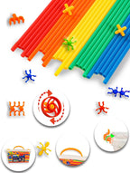600 juguetes de construcción STEM, juguetes de constructor de paja, juegos de construcción de ingeniería de grado superior para niños, desarrolla habilidades motoras y pensamiento lógico, divertido juguete educativo ideal para regalo