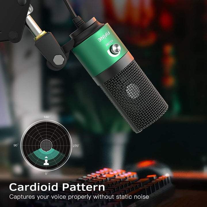 FIFINE - Micrófono USB para juegos para PC de escritorio, PS4 y Mac...