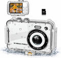 MOMILLA Cámara para niños con funda impermeable, cámara digital 4K Vlogging