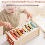 Lehoo Castle Juguete Montessori con xilófono para niños pequeños de 1 a 2