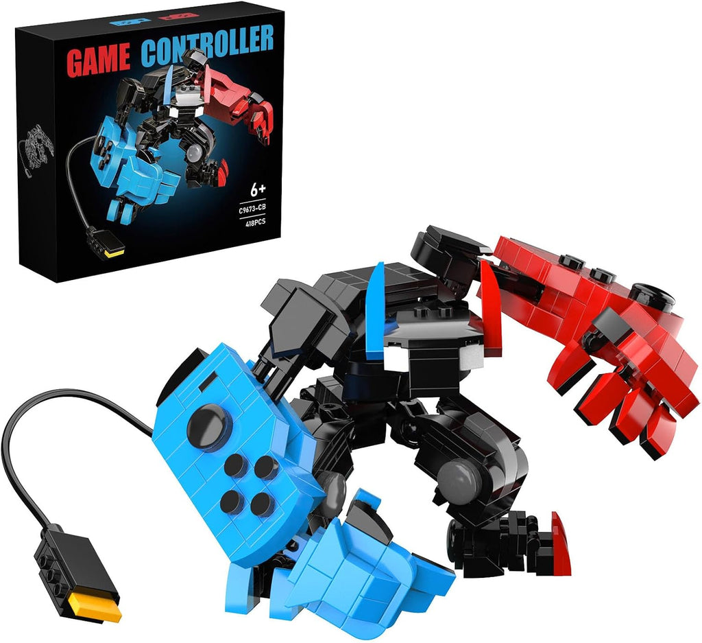 DRZYJ Juego de bloques de construcción, kit de construcción de robot mecánico con controlador de juego clásico, suministros de decoración de fiesta de cumpleaños, regalos para niños y adultos (418