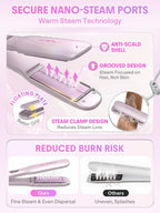 SHEGLAM Plancha de vapor Plancha de pelo Plancha Plancha de Cerámica