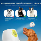 All for Paws - Lanzador automático de bolas para perros, juguete interactivo al aire libre para perros medianos a grandes, máquina lanzadora de bolas recargable para perros
