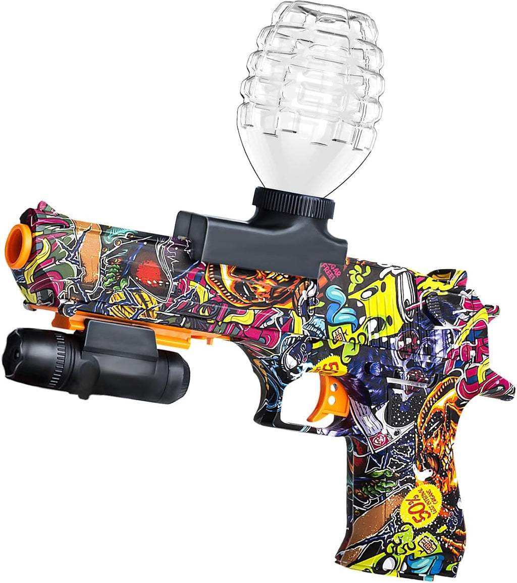Anstoy Lanzador Automático de Bolas de Gel, Lanzador de Bolas Salpicadoras Ligero e Impermeable, Juguete Gelfire con Rondas de Gel, Mira y Gafas de Protección para Juego de Tiro Exterior Orby, Regalo