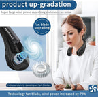 ASNUG - Ventilador de cuello, ventilador de cuello sin aspas, venti...