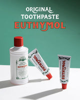 EUTHYMOL Pasta de dientes rosa original, sin flúor, 3.7 fl oz*5 (pa...