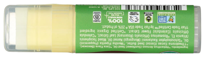 Eco Lips, Bálsamo labial Mongo Kiss Menta Orgánico, 0.25 onzas