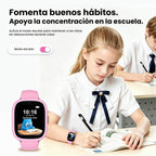 Reloj para niños, reloj inteligente para niños con rastreador GPS, reloj inteligente HD 4G de 1.7 pulgadas con videollamadas, mensajes de texto, aplicación parental, SOS, música, reloj