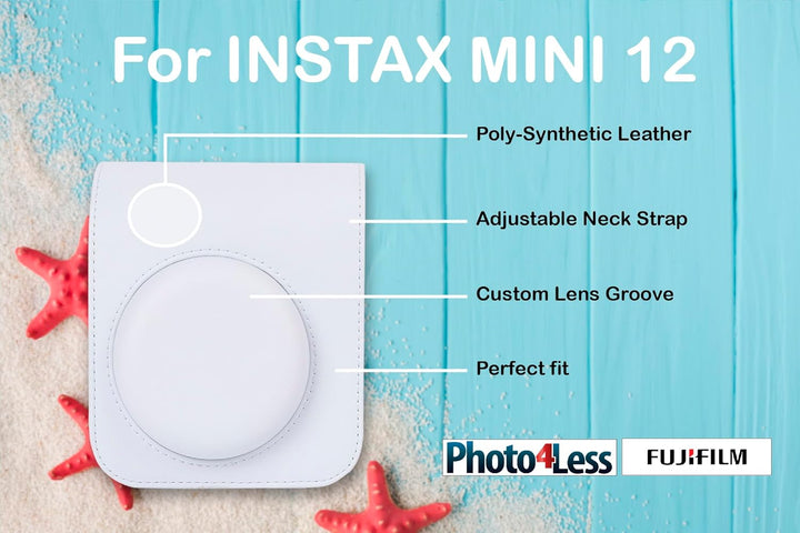 Fujifilm Cámara Instax Mini 12 de película instantánea color blanco...