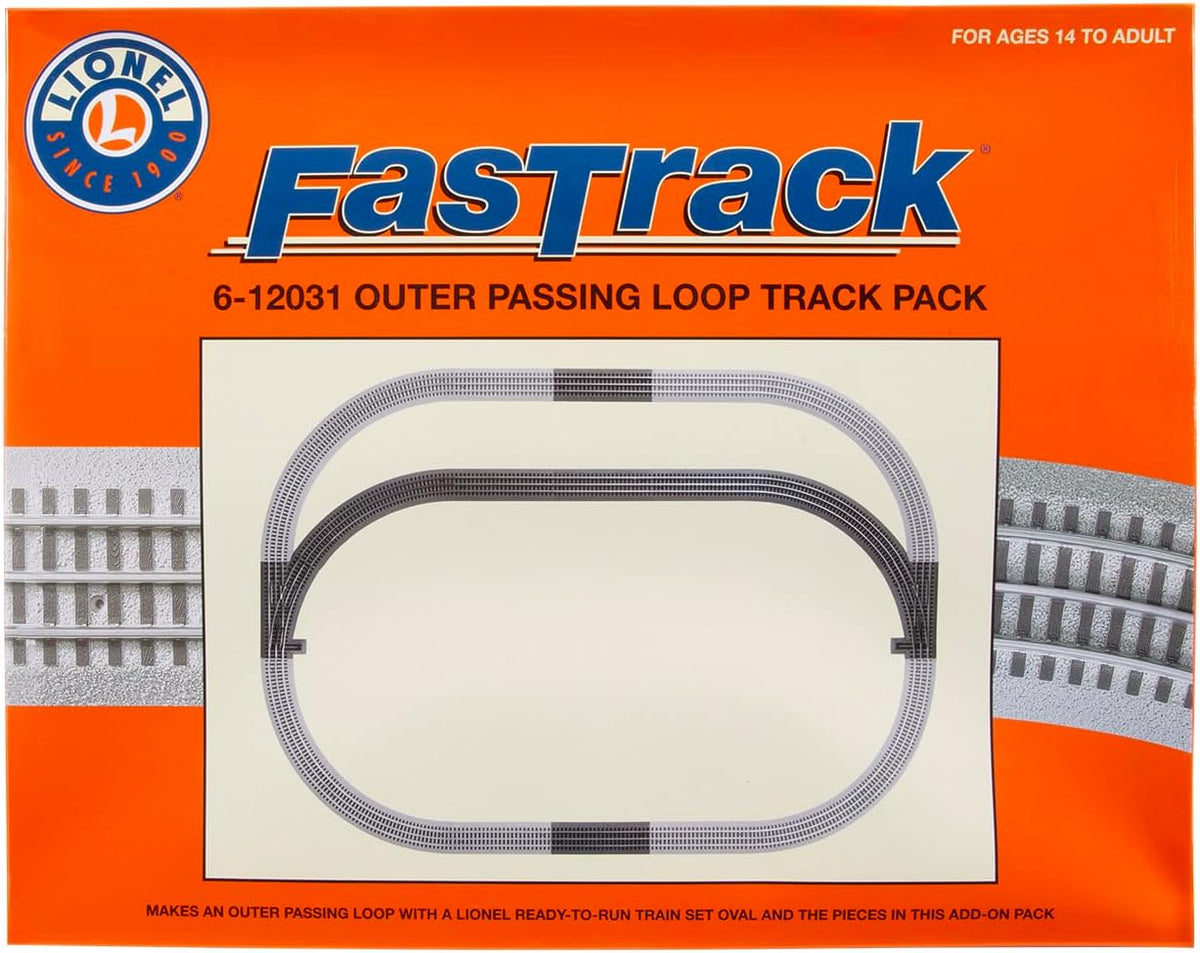 Lionel FasTrack - Paquete de accesorios complementarios para curva de paso exterior de vía de tren eléctrica, color negro