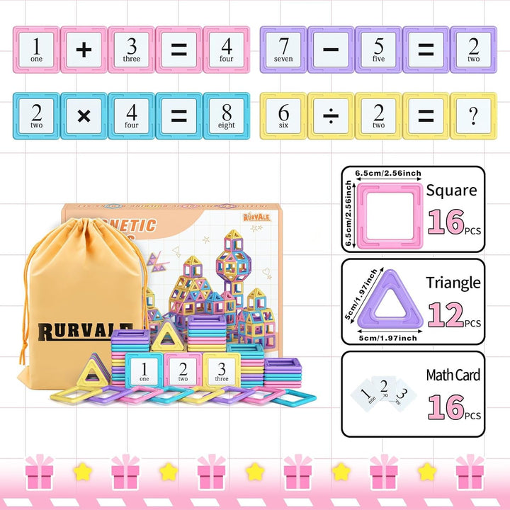 Juguetes para niñas pequeñas, azulejos magnéticos 44 piezas, ideas...