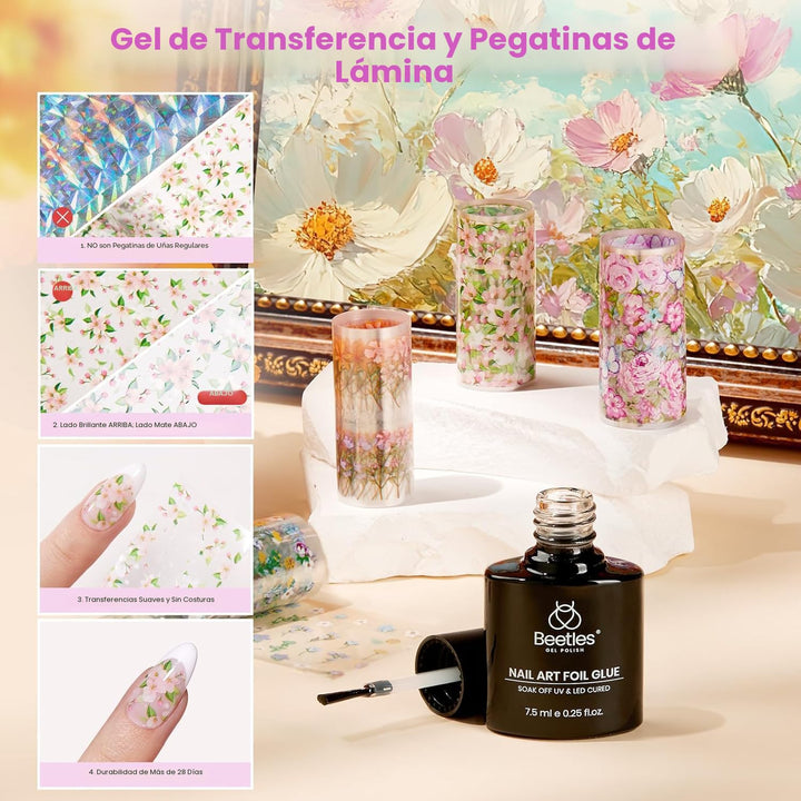 beetles Gel Polish Kit - Esmalte de uñas de 36 colores pastel azul...