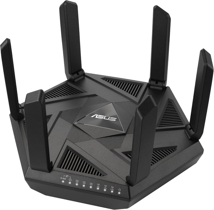 Router ASUS RT-AXE7800 WiFi 6E de tres bandas (802.11ax), banda de...