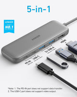 Anker Hub USB C, divisor USBC a HDMI 5 en 1 con pantalla 4K | PD má...