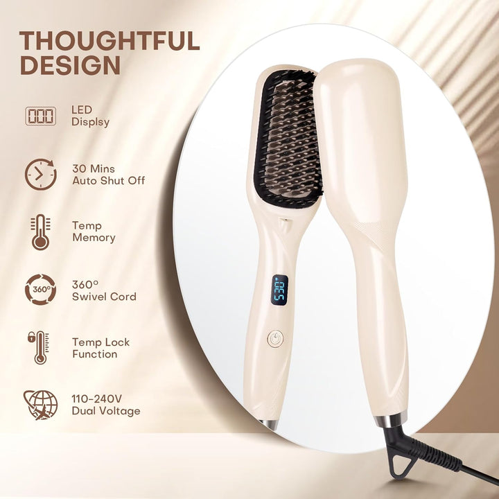 Cepillo alisador de cabello - Alisadores de pelo para mujeres, pein...