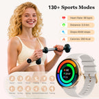 Reloj inteligente para mujer con rastreador de ejercicio: resistente al agua con Bluetooth para respuesta de llamadas, relojes inteligentes para Android/iPhone, digital, reloj inteligente