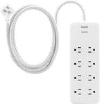 Philips Regleta protectora de sobretensiones, cable de extensión trenzado