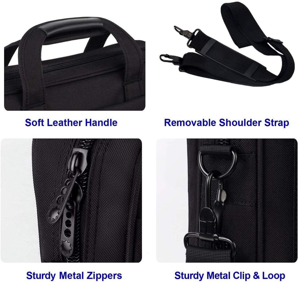 Bolsa para laptop, 15.6 pulgadas, impermeable, maletín para viajes,...