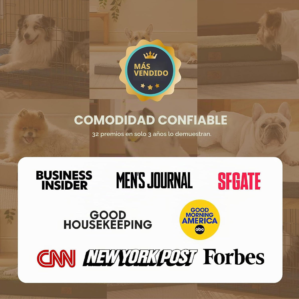 Bedsure Camas lavables para perros de tamaño grande con sherpa cómoda