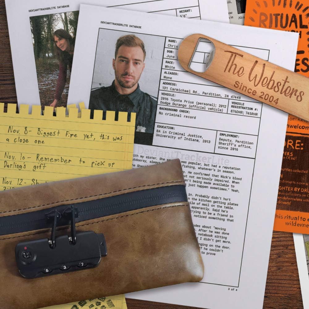 Hunt A Killer: Muerte en el bar, resuelve un asesinato en Old Scratch Tavern, juego de misterio de asesinato inmersivo, juega al detective en misterios sin resolver, gran regalo para fanáticos del